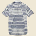 Trevor Horizontal Slub Twill Shirt - Navy/Cream - Grayers - STAG Provisions - Tops - S/S Woven - Stripe