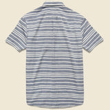Trevor Horizontal Slub Twill Shirt - Navy/Cream - Grayers - STAG Provisions - Tops - S/S Woven - Stripe