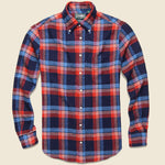 Wyoming Triple Yarn Flannel - Red/Blue Plaid - Gitman Vintage - STAG Provisions - Tops - L/S Woven - Plaid