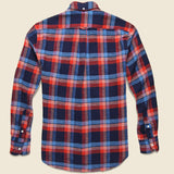 Wyoming Triple Yarn Flannel - Red/Blue Plaid - Gitman Vintage - STAG Provisions - Tops - L/S Woven - Plaid