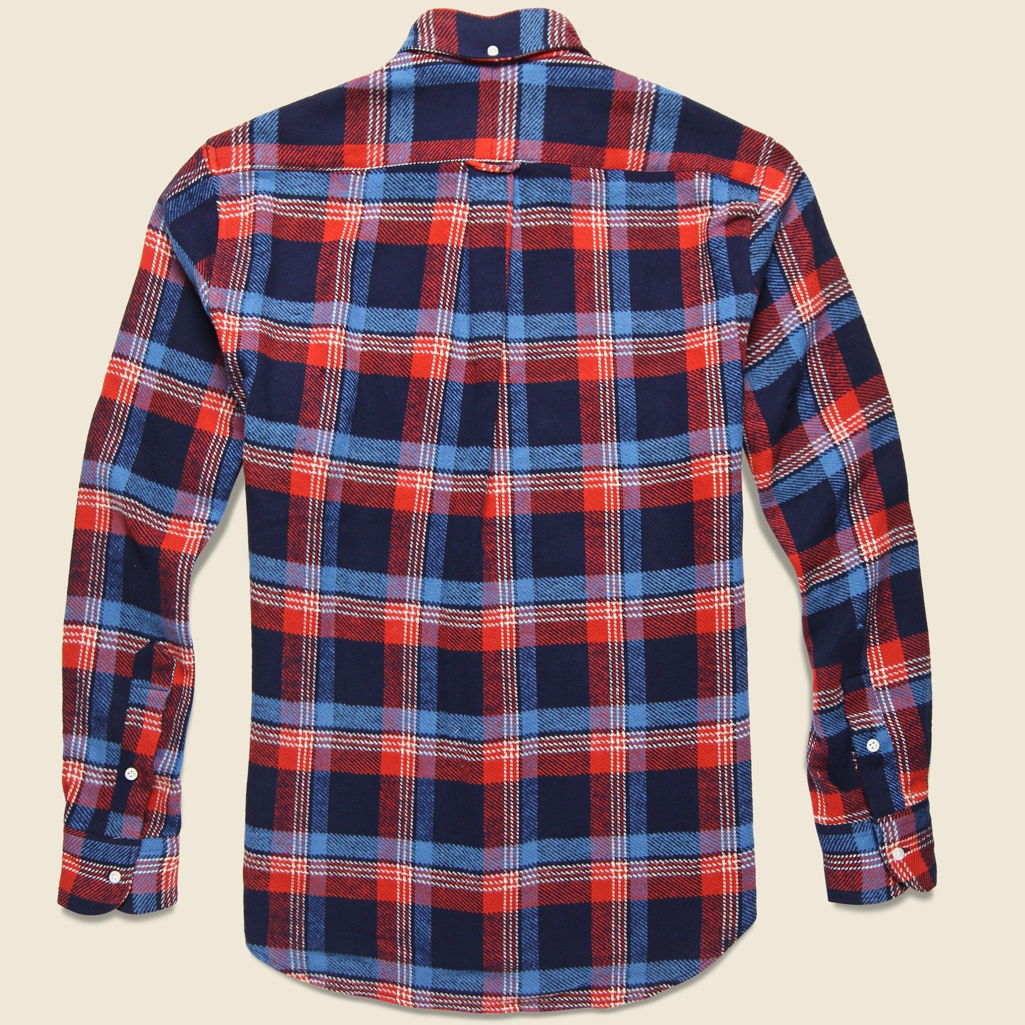 Wyoming Triple Yarn Flannel - Red/Blue Plaid - Gitman Vintage - STAG Provisions - Tops - L/S Woven - Plaid
