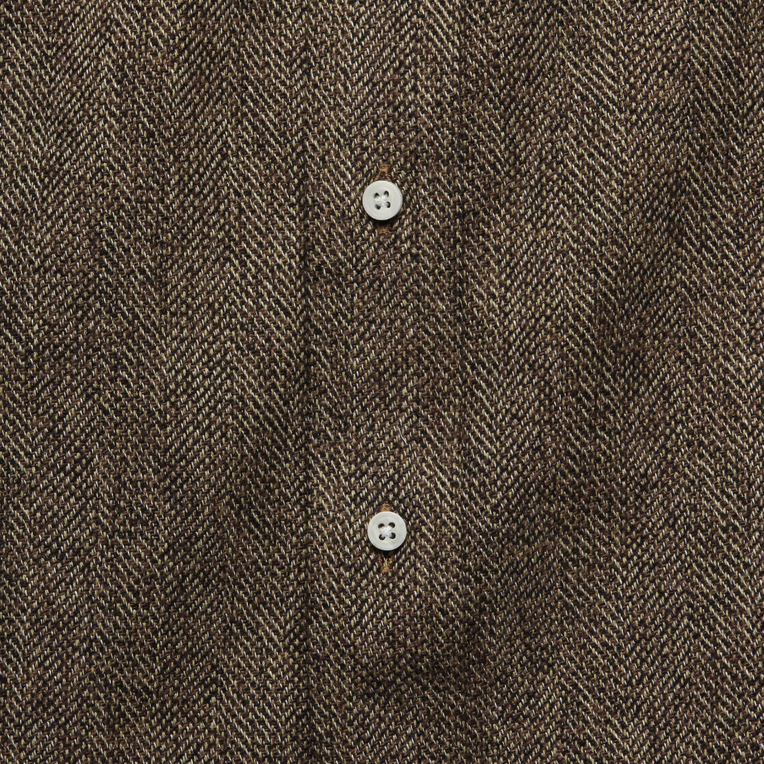 Cotton Tweed Shirt - Brown