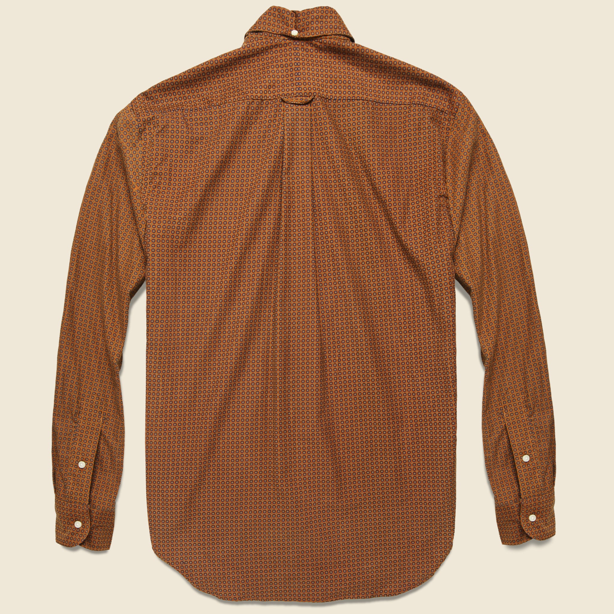 Italian Printed Corduroy Shirt - Gold - Gitman Vintage - STAG Provisions - Tops - L/S Woven - Other Pattern