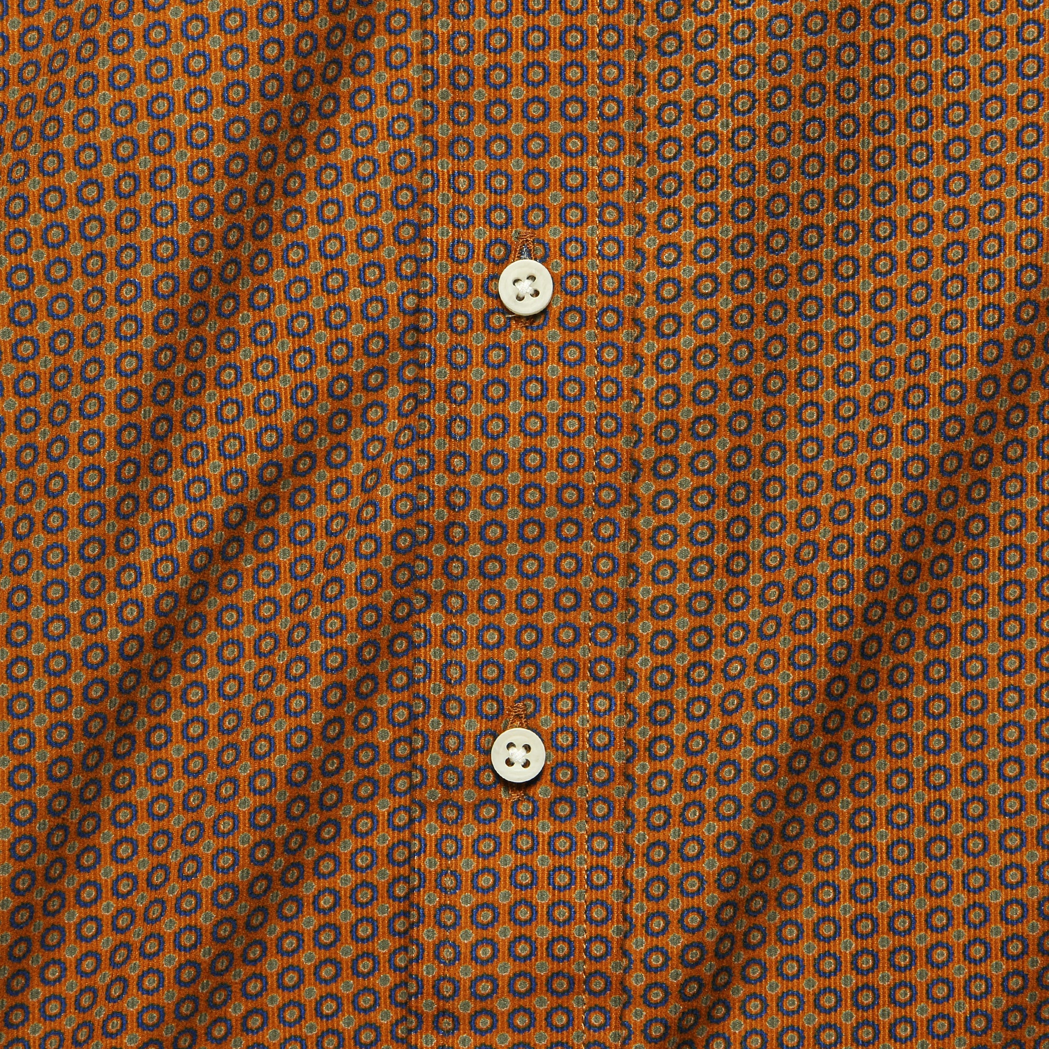 Italian Printed Corduroy Shirt - Gold - Gitman Vintage - STAG Provisions - Tops - L/S Woven - Other Pattern
