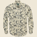Anime Linen Shirt - Black/White - Gitman Vintage - STAG Provisions - Tops - L/S Woven - Other Pattern
