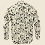 Anime Linen Shirt - Black/White - Gitman Vintage - STAG Provisions - Tops - L/S Woven - Other Pattern
