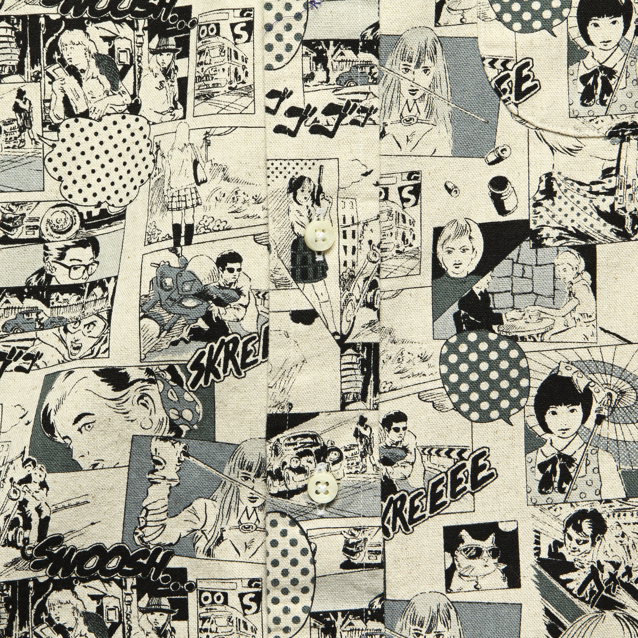 Anime Linen Shirt - Black/White - Gitman Vintage - STAG Provisions - Tops - L/S Woven - Other Pattern