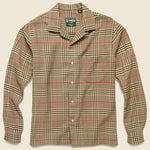 Houndstooth Tweed Shirt - Brown/Red - Gitman Vintage - STAG Provisions - Tops - L/S Woven - Plaid