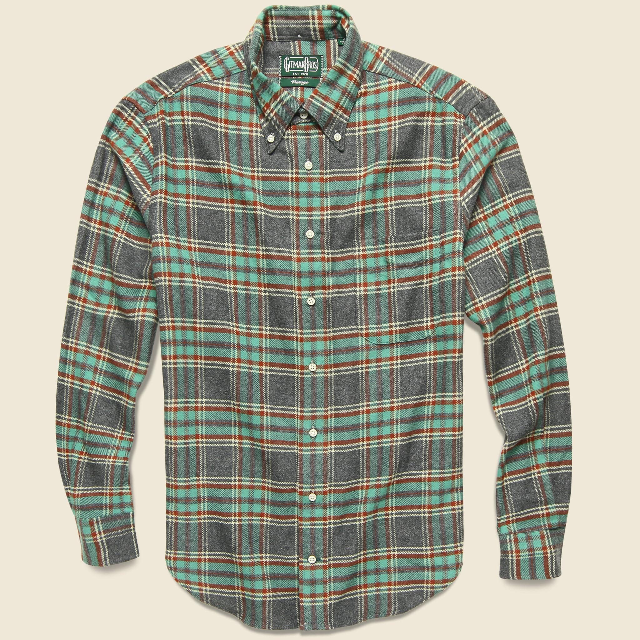Soft Flannel - Teal/Blue - Gitman Vintage - STAG Provisions - Tops - L/S Woven - Plaid