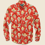 Cowboy Print Shirt - Red - Gitman Vintage - STAG Provisions - Tops - L/S Woven - Other Pattern