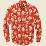 Cowboy Print Shirt - Red - Gitman Vintage - STAG Provisions - Tops - L/S Woven - Other Pattern