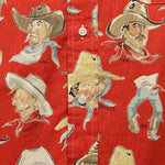 Cowboy Print Shirt - Red - Gitman Vintage - STAG Provisions - Tops - L/S Woven - Other Pattern