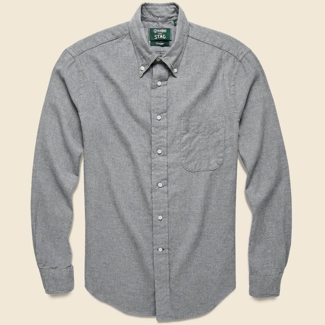 Gitman Vintage Deep in the Heart Embroidered Shirt - Grey