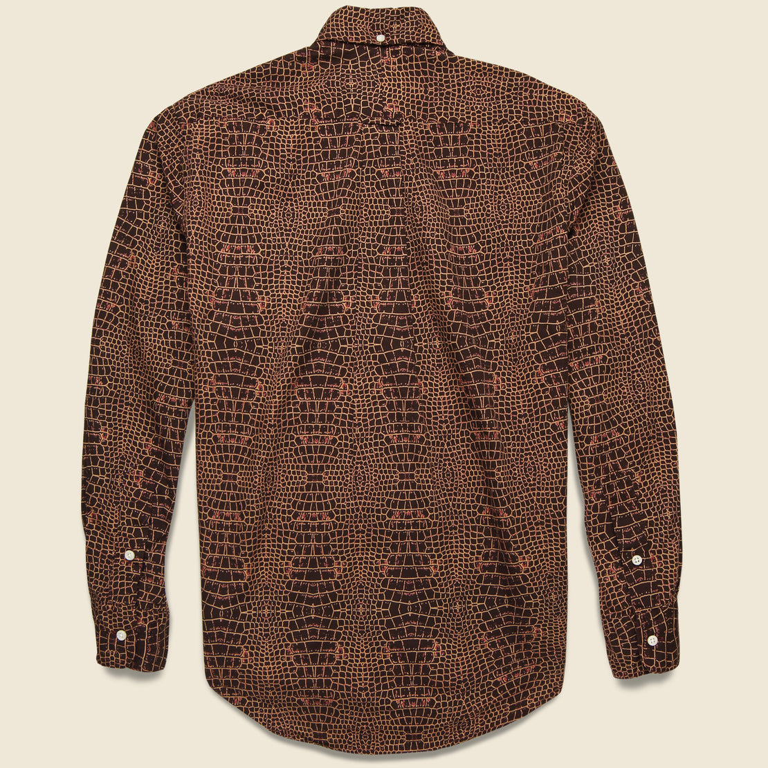 Crocodile Print Shirt - Red - Gitman Vintage - STAG Provisions - Tops - L/S Woven - Other Pattern