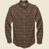 Cotton Tweed Flannel - Brown - Gitman Vintage - STAG Provisions - Tops - L/S Woven - Plaid