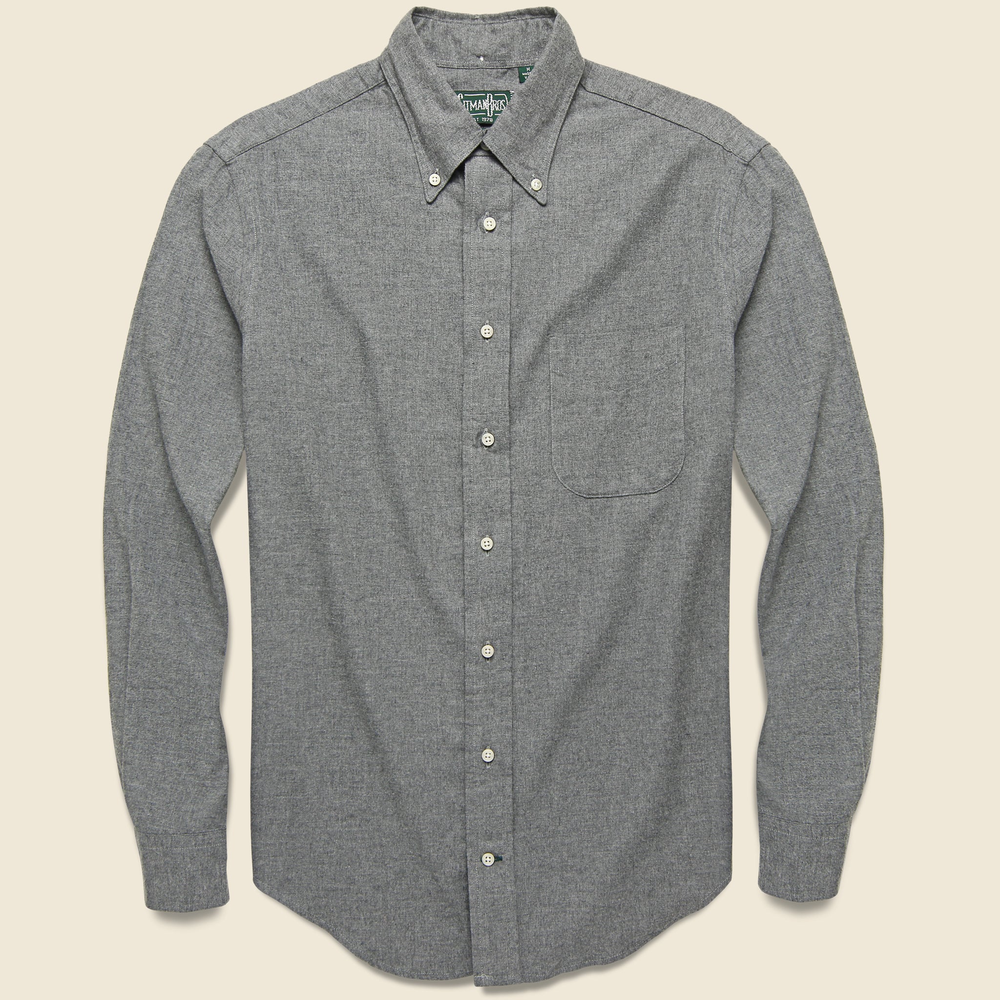 Classic Flannel - Grey - Gitman Vintage - STAG Provisions - Tops - L/S Woven - Solid