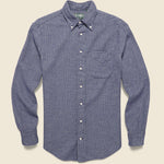 Brushed Houndstooth Flannel Shirt - Navy - Gitman Vintage - STAG Provisions - Tops - L/S Woven - Other Pattern