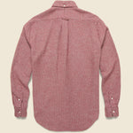 Brushed Houndstooth Flannel Shirt - Burgundy - Gitman Vintage - STAG Provisions - Tops - L/S Woven - Other Pattern