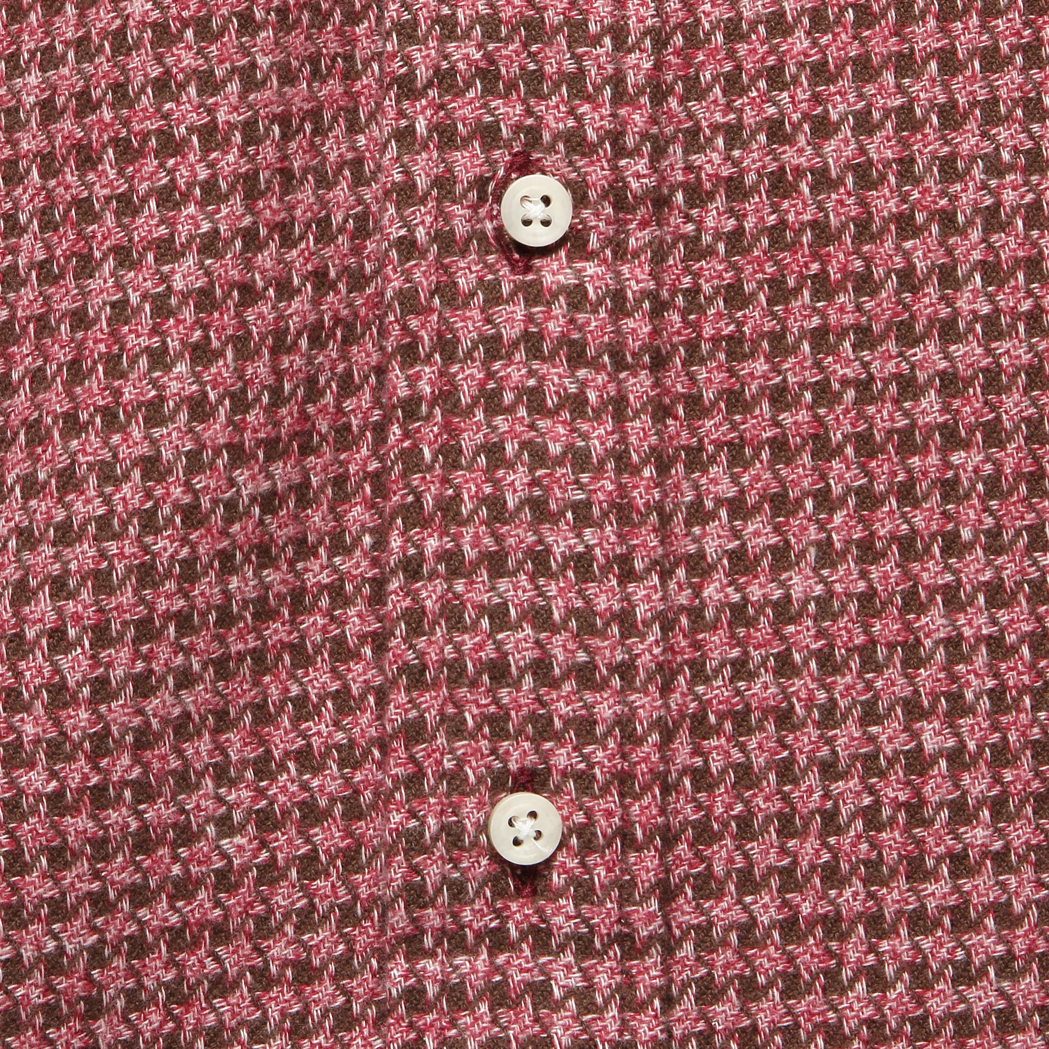 Brushed Houndstooth Flannel Shirt - Burgundy - Gitman Vintage - STAG Provisions - Tops - L/S Woven - Other Pattern