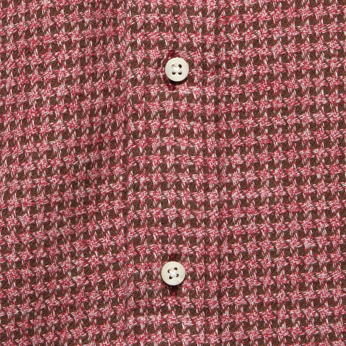 Brushed Houndstooth Flannel Shirt - Burgundy - Gitman Vintage - STAG Provisions - Tops - L/S Woven - Other Pattern