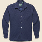 Sashiko Dobby Camp Shirt - Indigo - Gitman Vintage - STAG Provisions - Tops - L/S Woven - Other Pattern