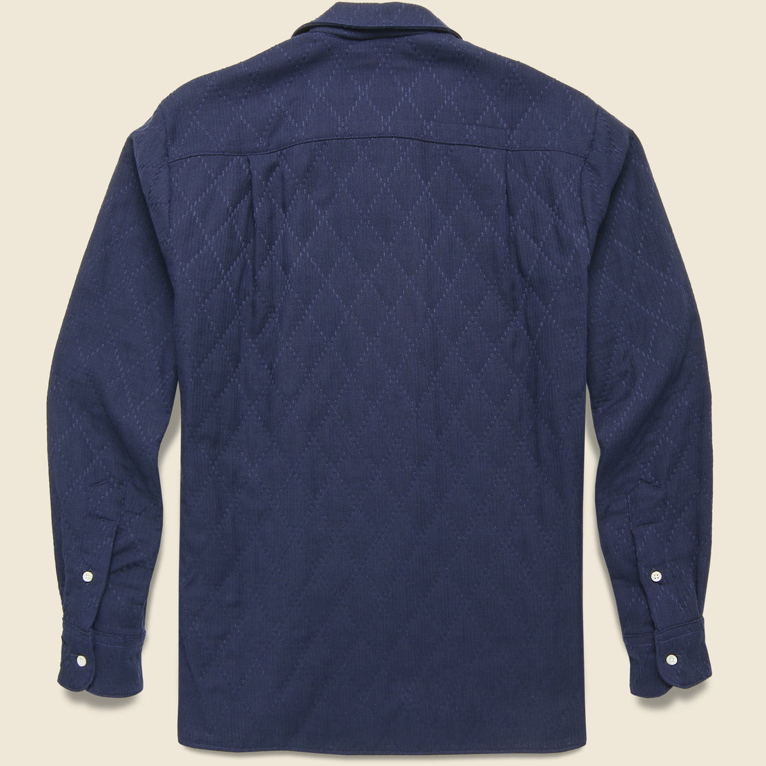 Sashiko Dobby Camp Shirt - Indigo - Gitman Vintage - STAG Provisions - Tops - L/S Woven - Other Pattern