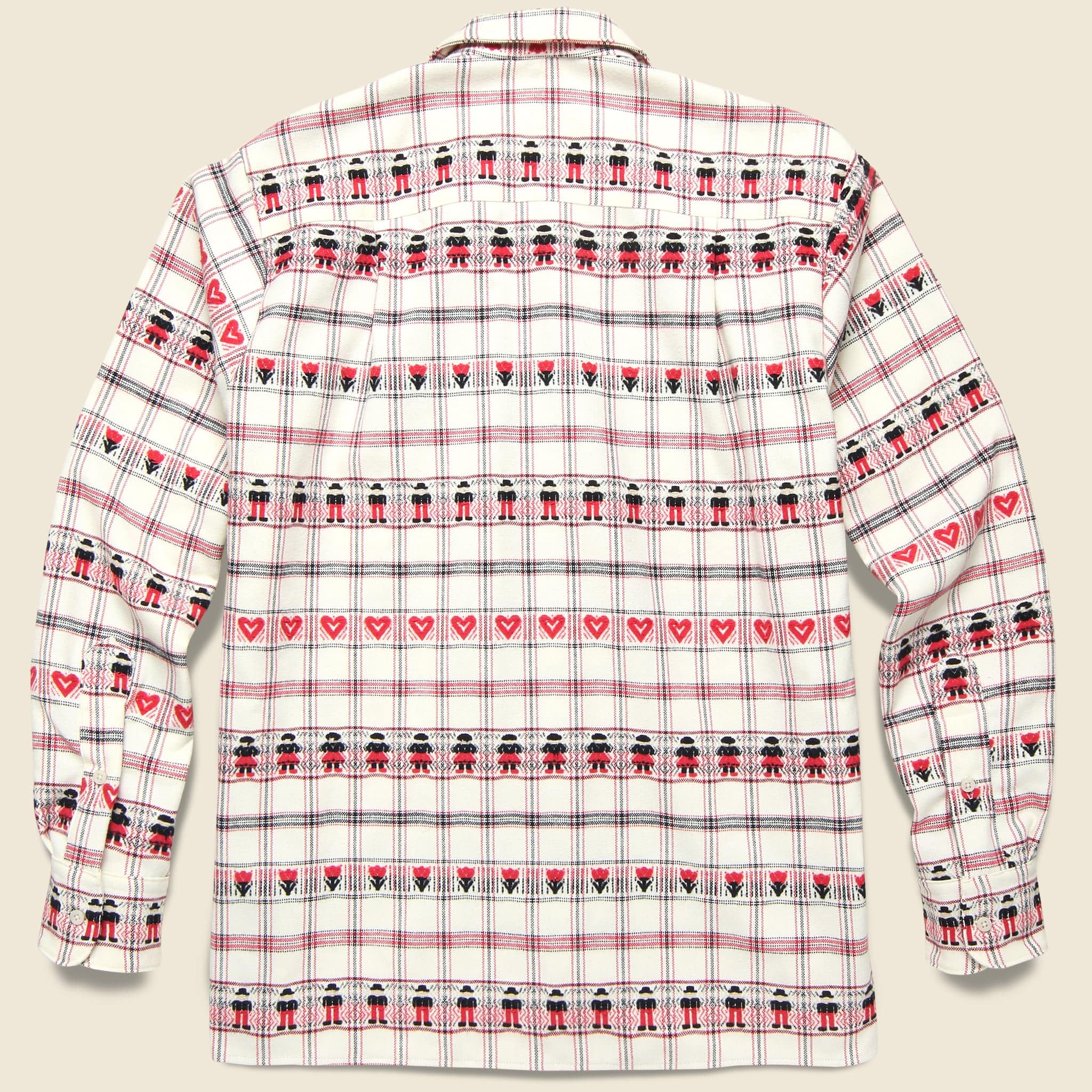 
                          Swiss Miss Flannel JQ Shirt - Red/White/Black - Gitman Vintage - STAG Provisions - Tops - L/S Woven - Other Pattern
                        