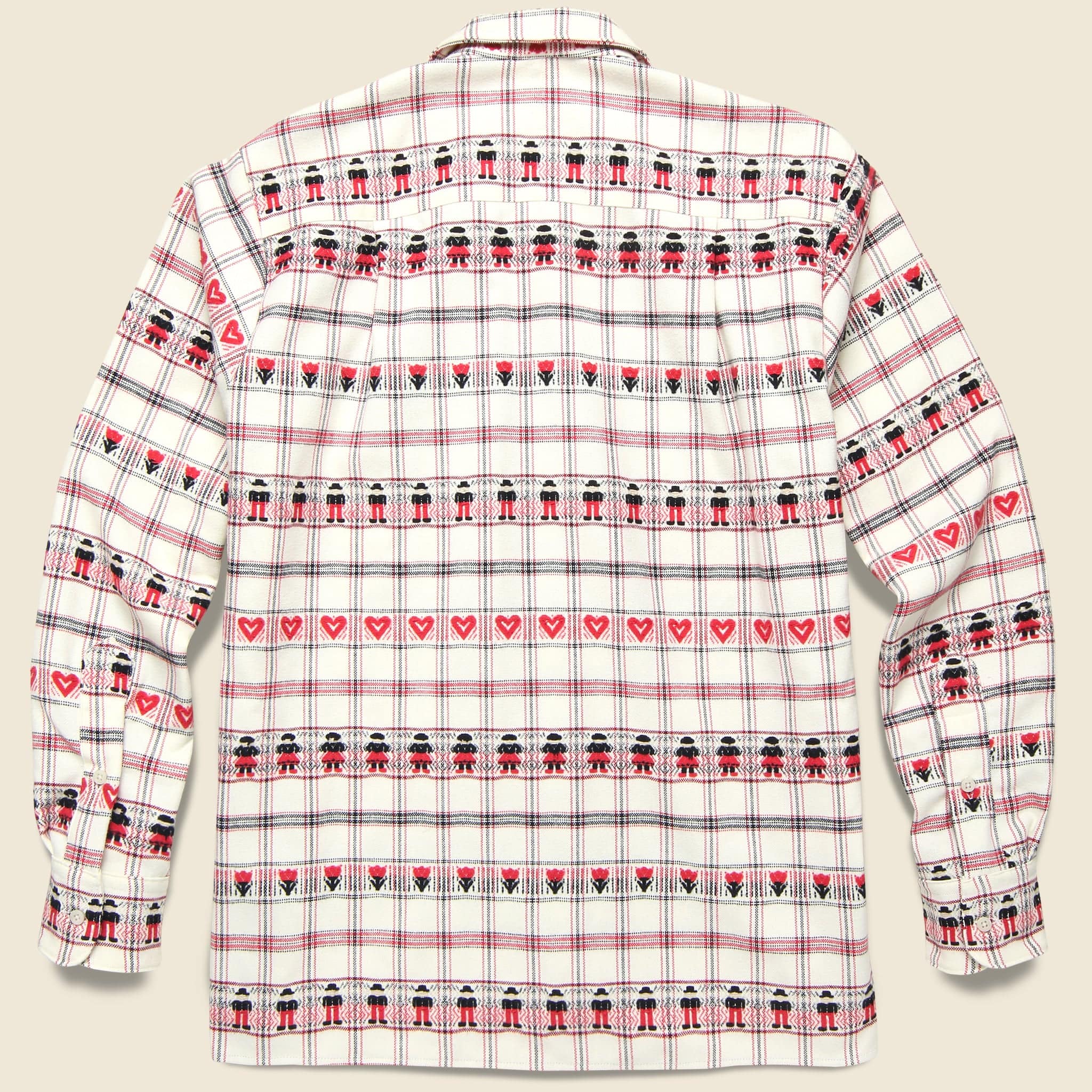 Swiss Miss Flannel JQ Shirt - Red/White/Black - Gitman Vintage - STAG Provisions - Tops - L/S Woven - Other Pattern