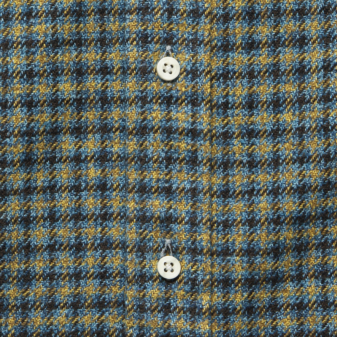 Winter Cotton Tweed Check Shirt - Blue/Yellow - Gitman Vintage - STAG Provisions - Tops - L/S Woven - Plaid