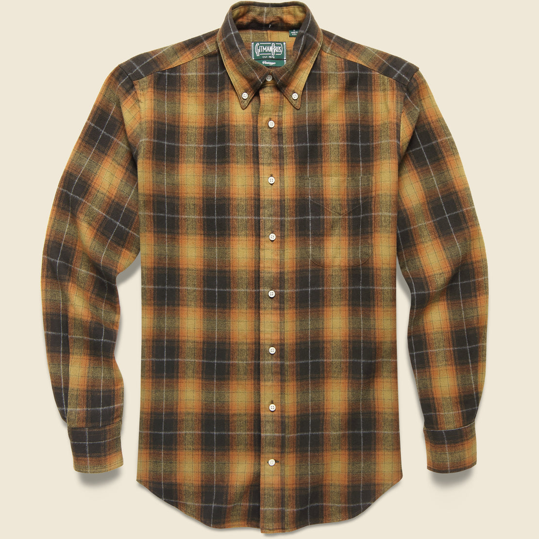 Gitman Vintage Melange Shaggy Flannel Shirt - Brown