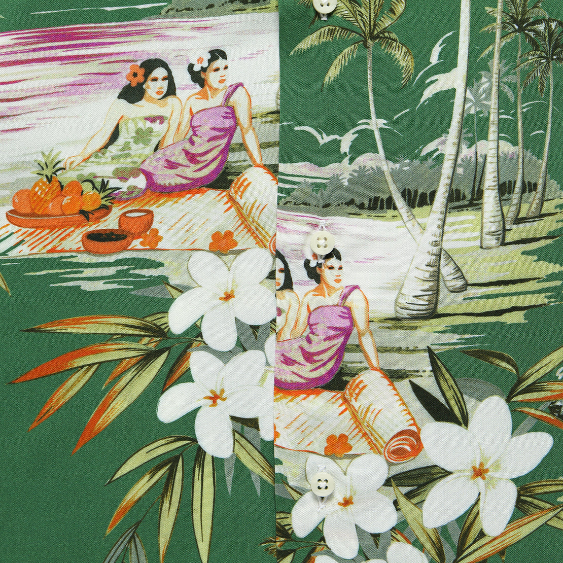 Aloha Print Shirt - Green - Gitman Vintage - STAG Provisions - Tops - S/S Woven - Floral