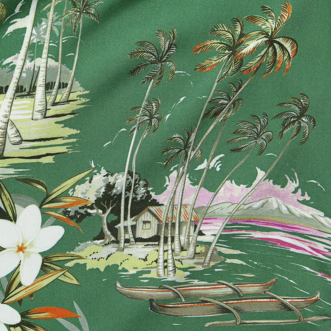 Aloha Print Shirt - Green - Gitman Vintage - STAG Provisions - Tops - S/S Woven - Floral