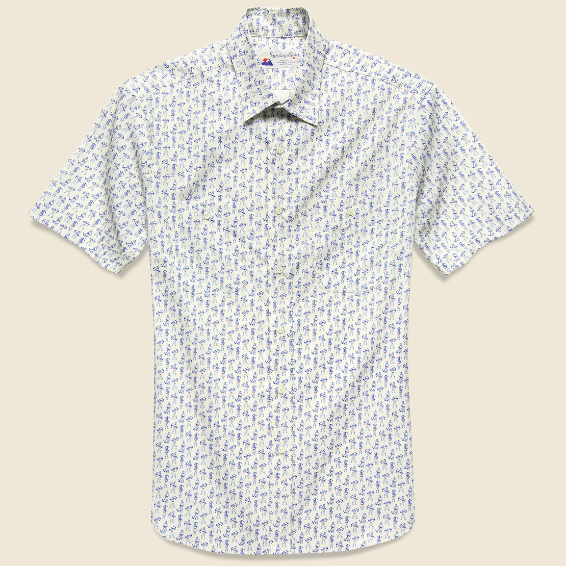 Gitman Vintage Santiago Shirt Co. - Valparaiso Anchor Man Shirt