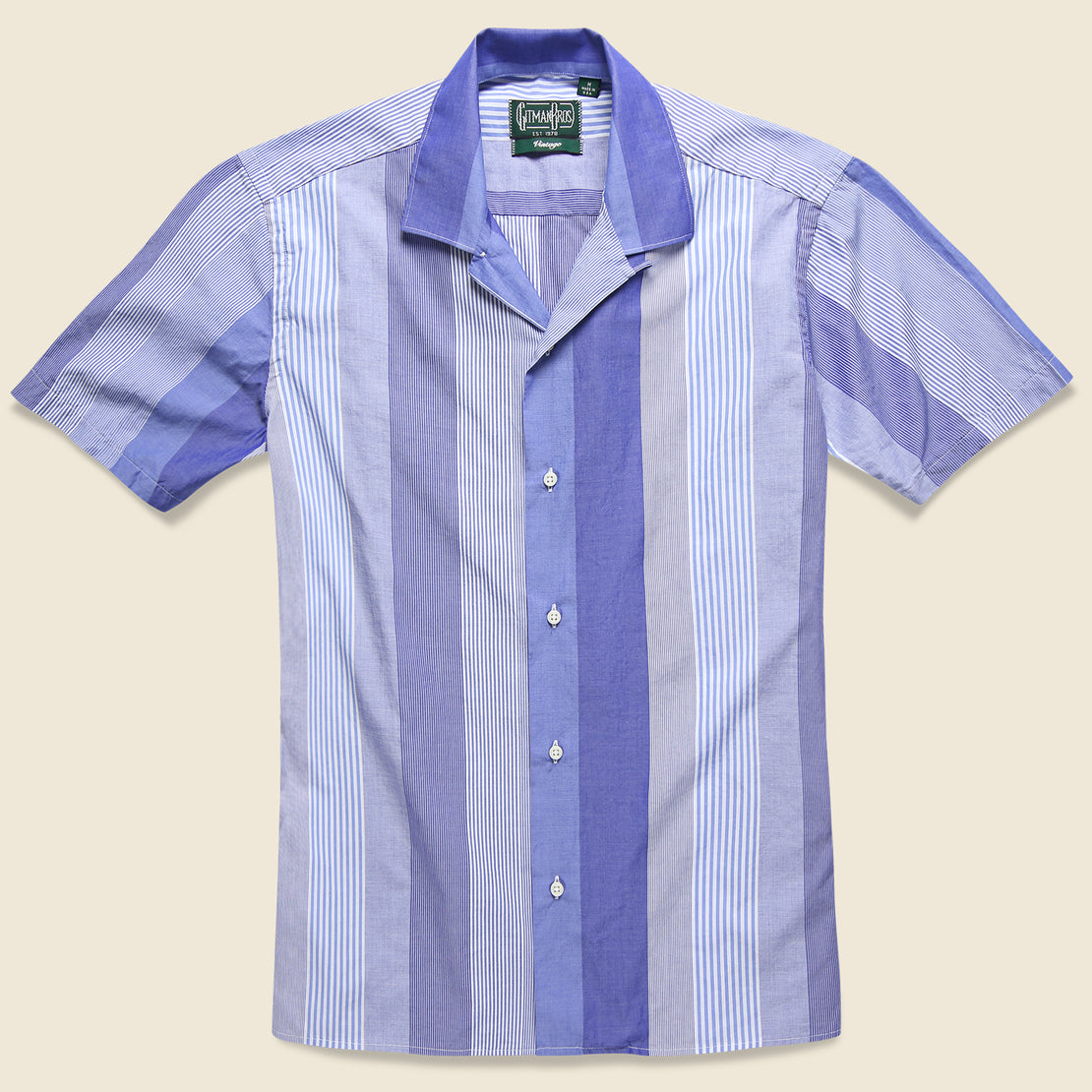 Gitman Vintage Stripe Shirt - Blue/White