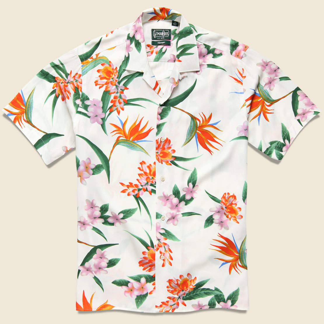 Gitman Vintage Aloha Floral Shirt - White