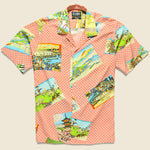 Hokusai Shirt - Orange - Gitman Vintage - STAG Provisions - Tops - S/S Woven - Other Pattern
