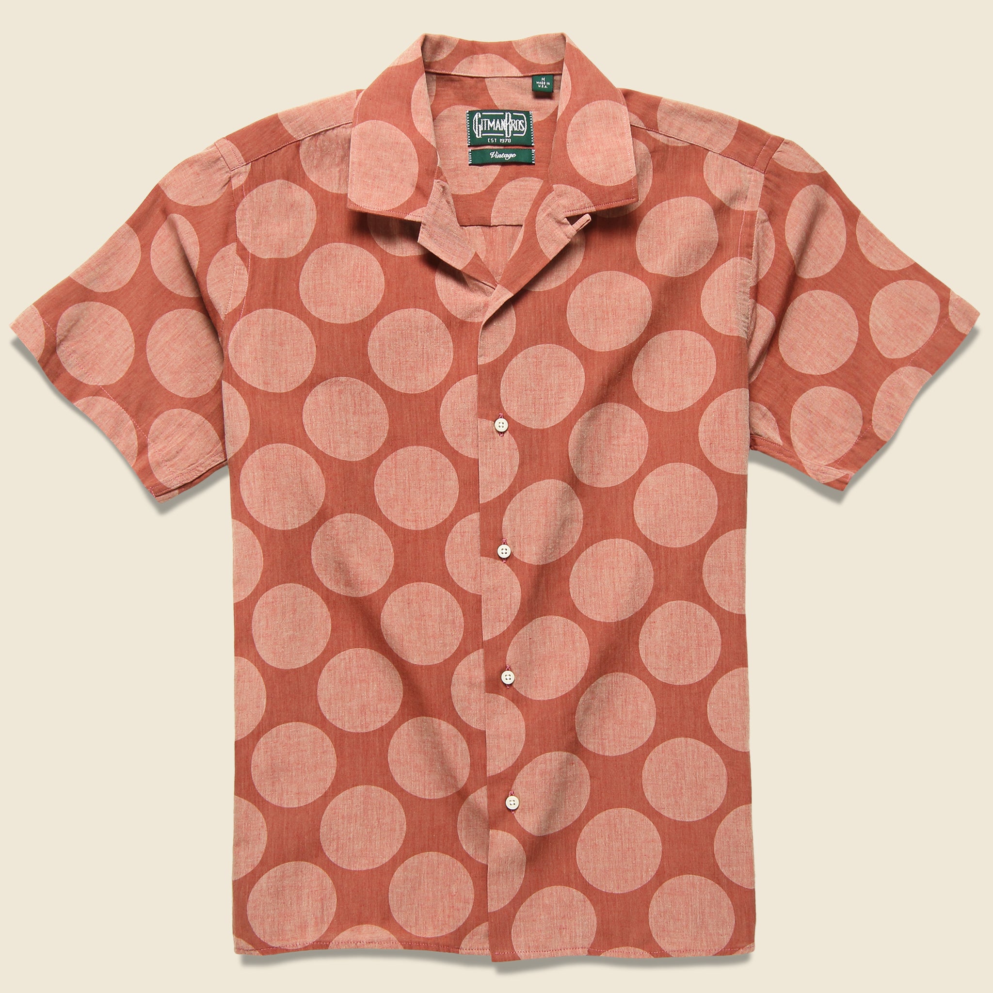 Dot Shirt - Brick - Gitman Vintage - STAG Provisions - Tops - S/S Woven - Other Pattern