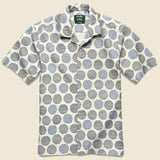 Zig Zag Dot Shirt - White/Blue - Gitman Vintage - STAG Provisions - Tops - S/S Woven - Dot