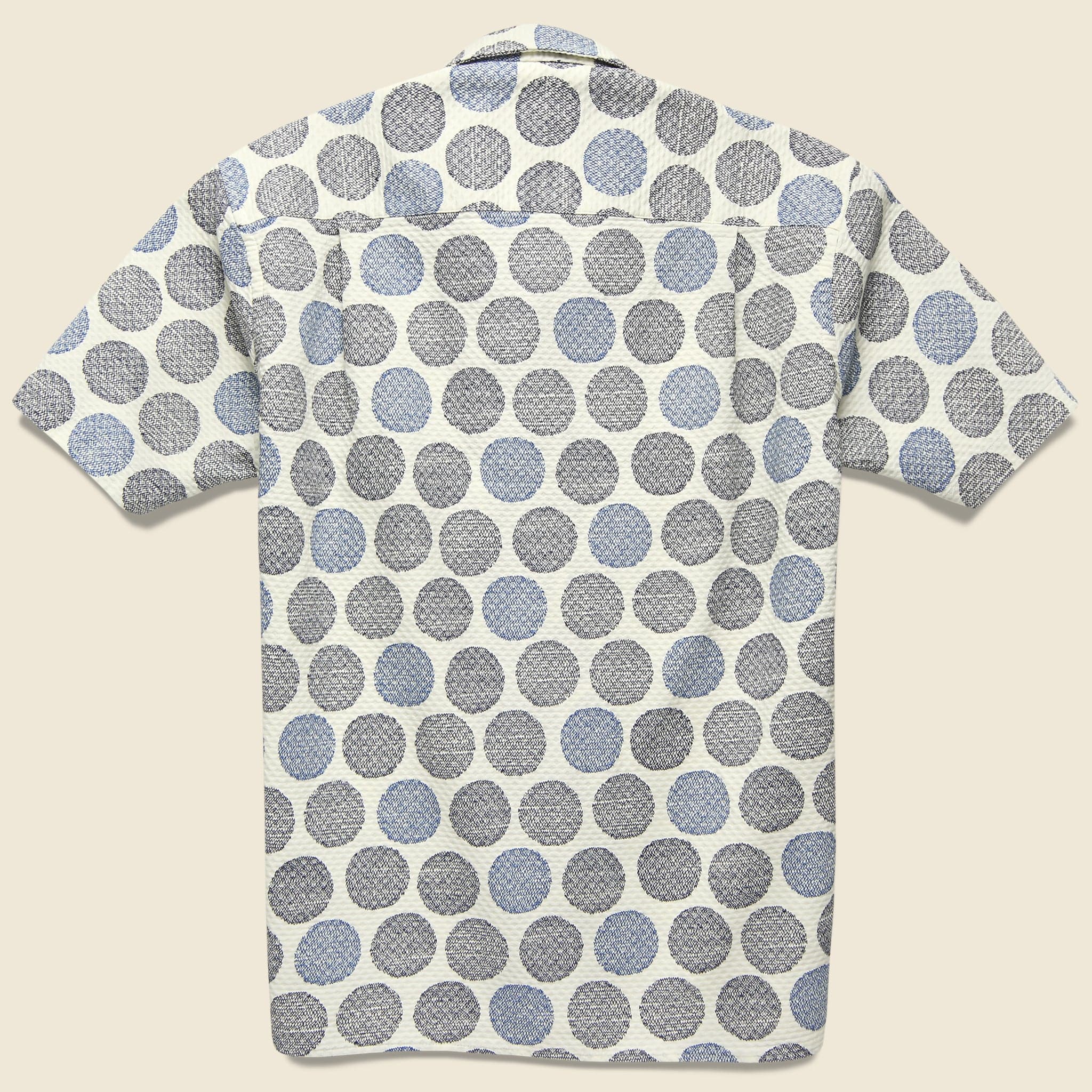 Zig Zag Dot Shirt - White/Blue - Gitman Vintage - STAG Provisions - Tops - S/S Woven - Dot