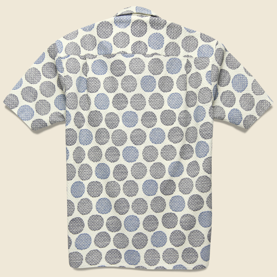 Zig Zag Dot Shirt - White/Blue