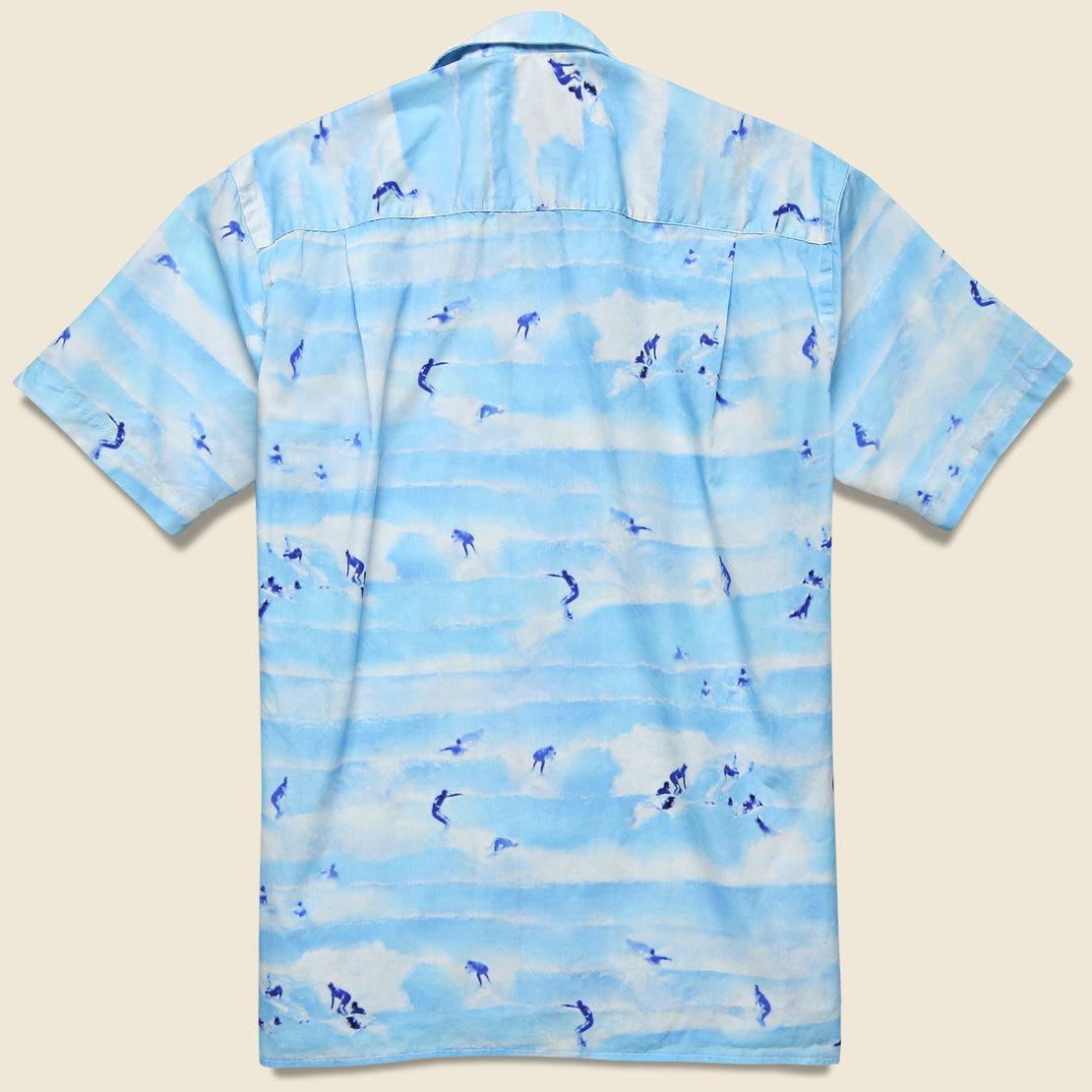 Rockaway Beach Camp Shirt - Sky Blue - Gitman Vintage - STAG Provisions - Tops - S/S Woven - Other Pattern