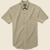 Tonal Stripe Seersucker Oxford Shirt - Khaki - Gitman Vintage - STAG Provisions - Tops - S/S Woven - Other Pattern