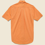Neon Stripe Seersucker Oxford Shirt - Orange - Gitman Vintage - STAG Provisions - Tops - S/S Woven - Other Pattern