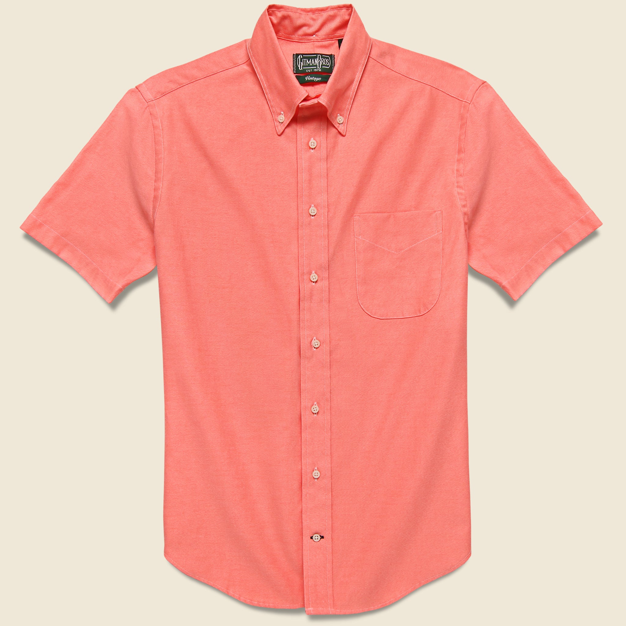 American Neon Oxford Shirt - Pink - Gitman Vintage - STAG Provisions - Tops - S/S Woven - Solid