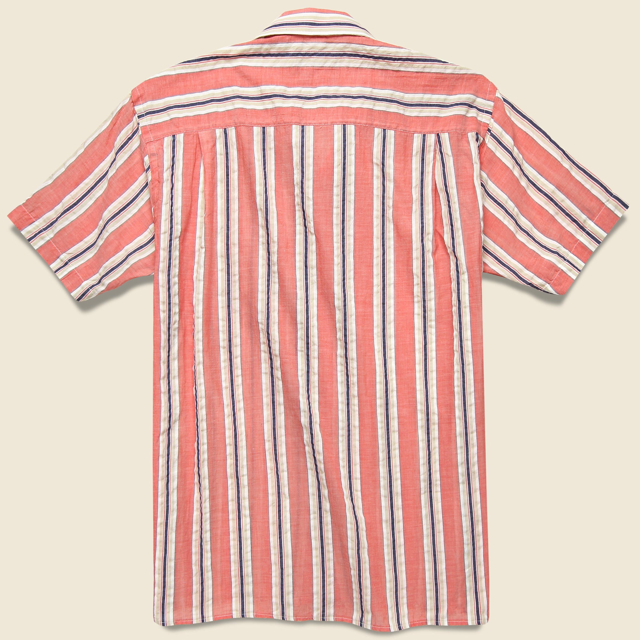 
                          Awning Stripe Camp Shirt - Pink - Gitman Vintage - STAG Provisions - Tops - S/S Woven - Stripe
                        