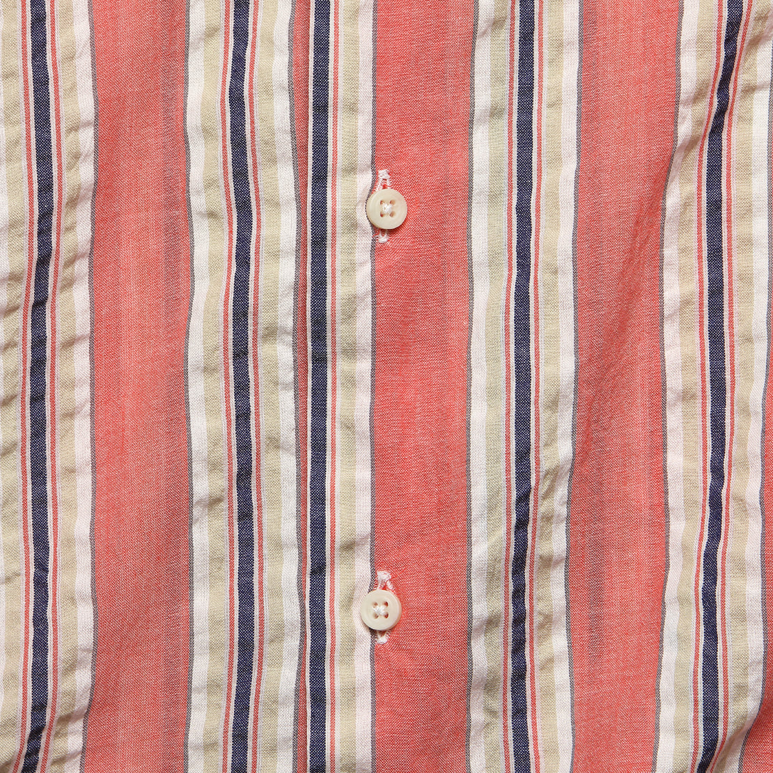 Awning Stripe Camp Shirt - Pink - Gitman Vintage - STAG Provisions - Tops - S/S Woven - Stripe