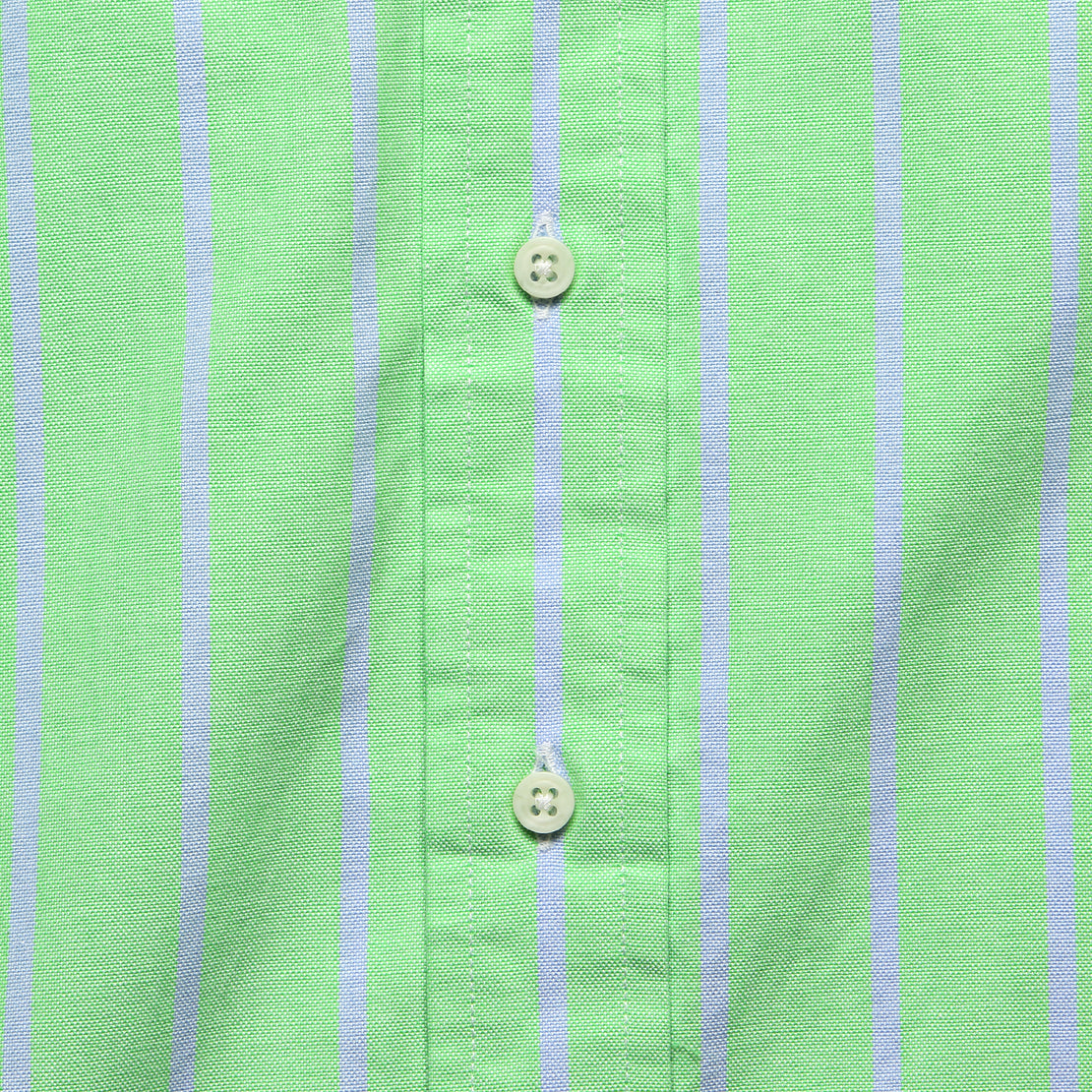 American Neon Stripe Oxford Shirt - Green - Gitman Vintage - STAG Provisions - Tops - S/S Woven - Stripe