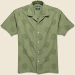 Dobby Dot Camp Shirt - Olive - Gitman Vintage - STAG Provisions - Tops - S/S Woven - Dot