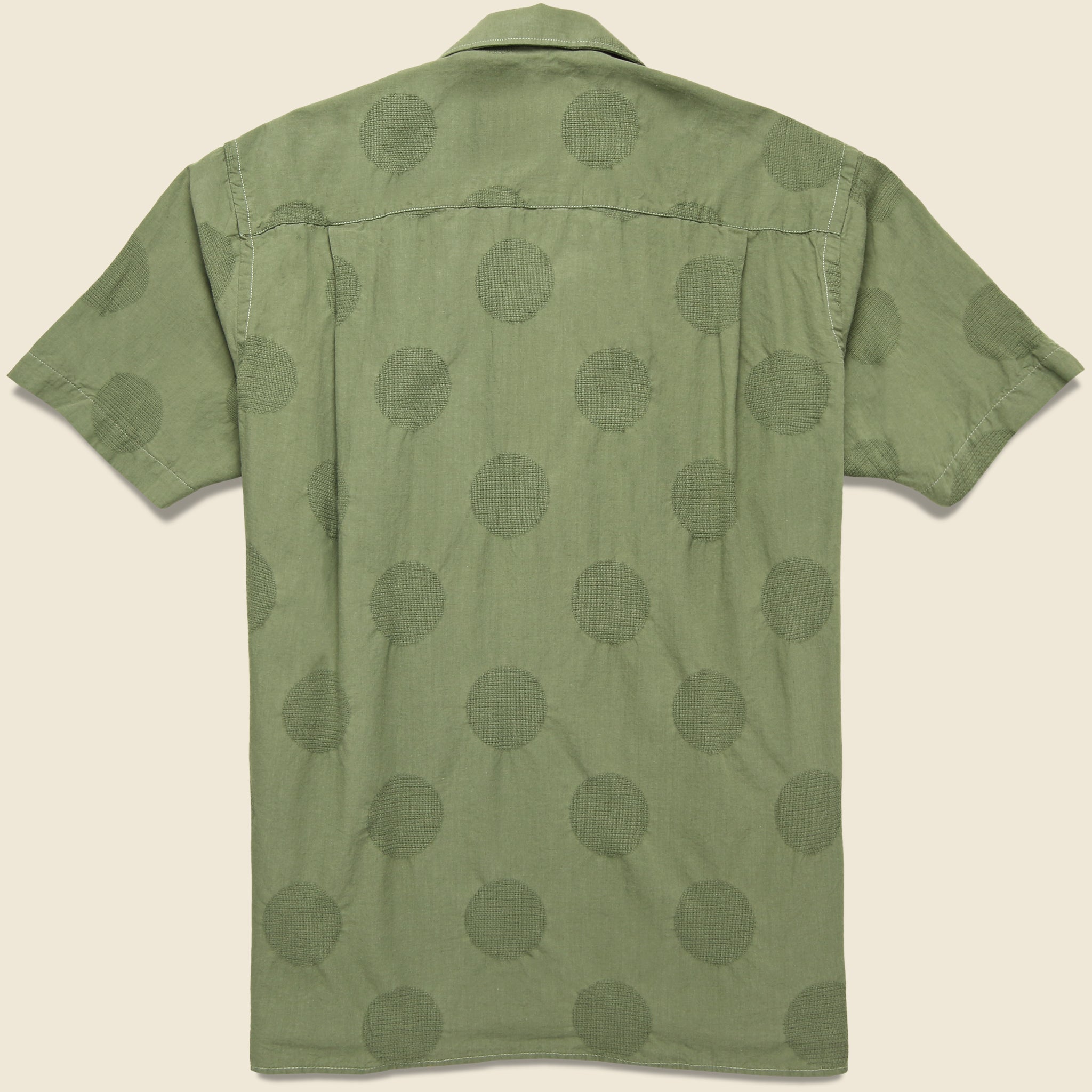 Dobby Dot Camp Shirt - Olive - Gitman Vintage - STAG Provisions - Tops - S/S Woven - Dot
