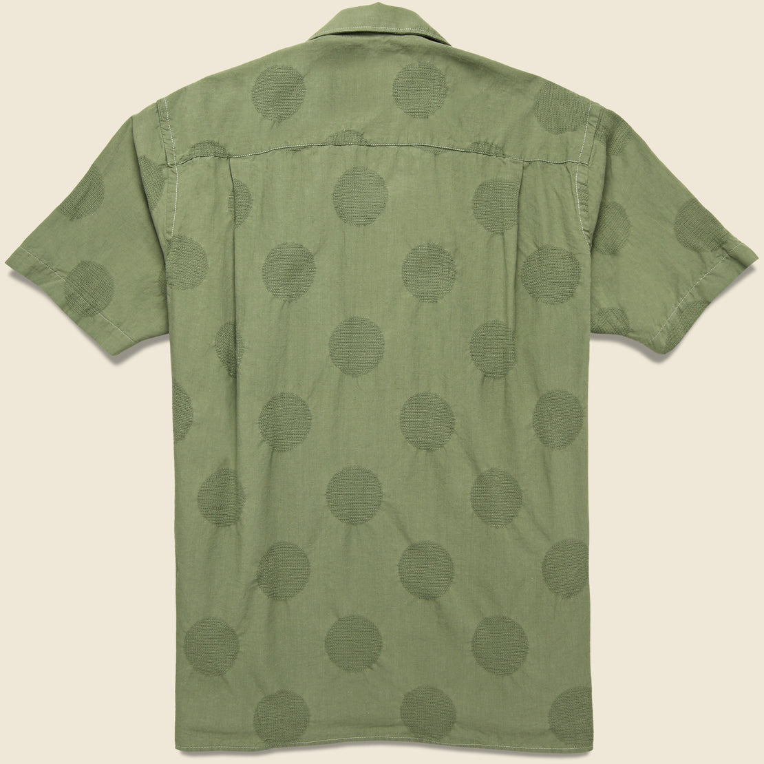 Dobby Dot Camp Shirt - Olive